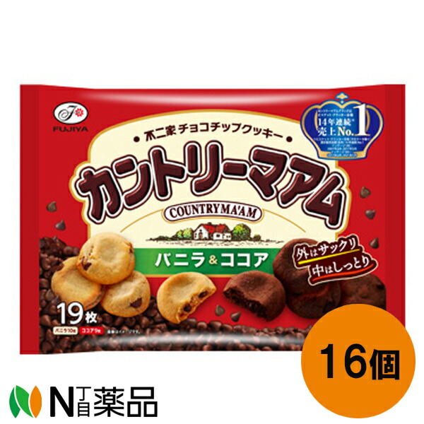 不二家　カントリーマアム（バニラ&ココア）　19枚×16個