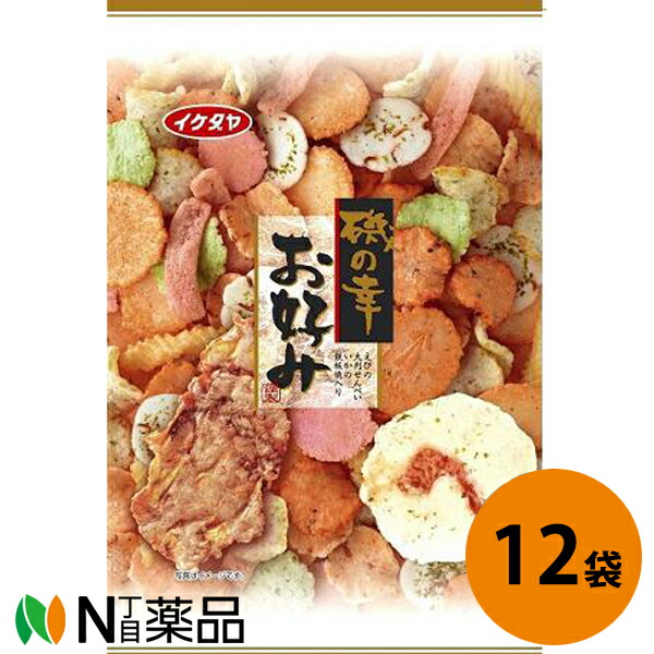 イケダヤ製菓 磯の幸お好み110g×12個セット＜エビの大判せんべい・いかの鉄板焼き入り＞【送料無料】
