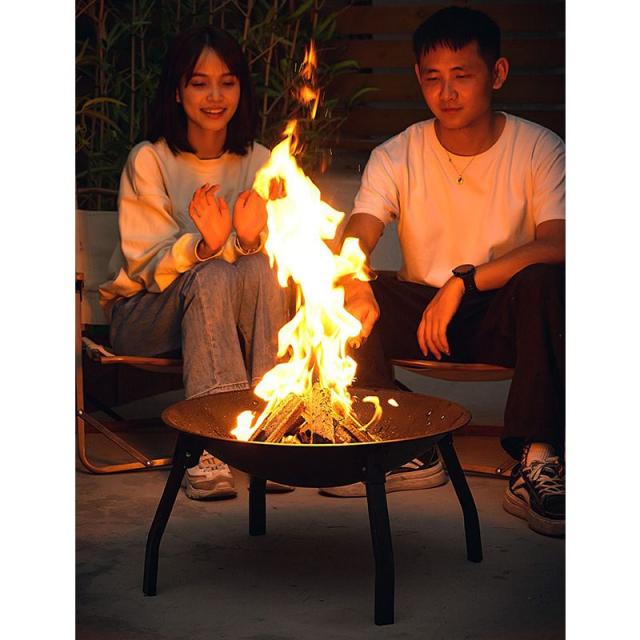 バーベキュー コンロ 折りたたみ 焚火台 丸型 ヒーター バーベキュー