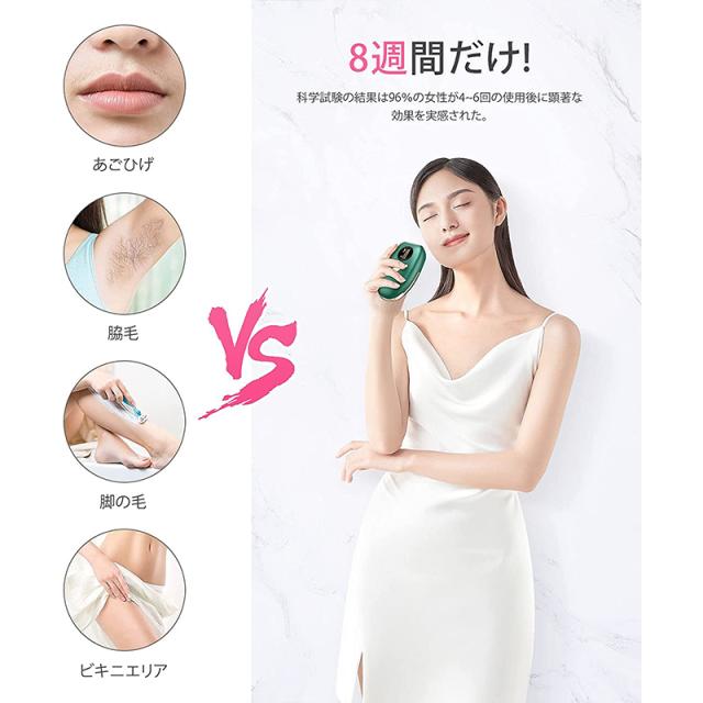 当日発送 IPL脱毛器 脱毛器 冷感脱毛 フラッシュ脱毛 永久脱毛 光美容器 二つの照射モード 5段階調節 男女兼用 ワキ/腕/足/背中/Vライン 完全無痛 スキンケア_7