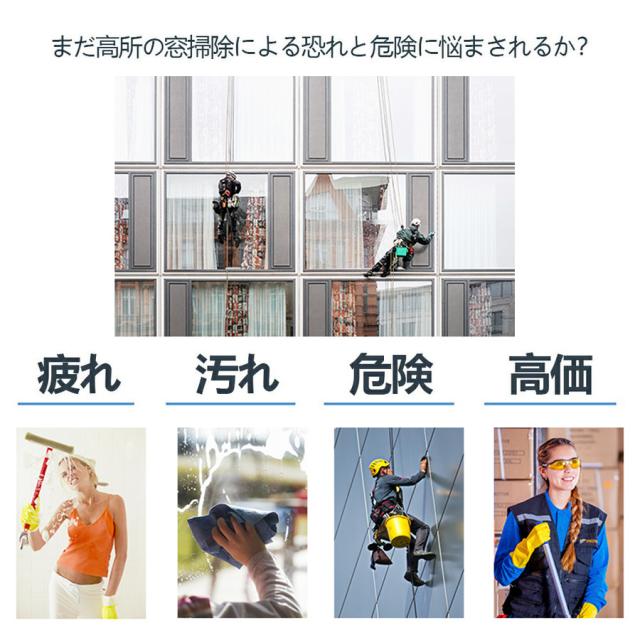 送料無料 自動窓掃除ロボット クリーン 窓拭き機 お掃除 自動モップ 電動モップ 窓用 ガラスクリーニング ロボットクリーナー 高所 マンション 外側 新生活応援