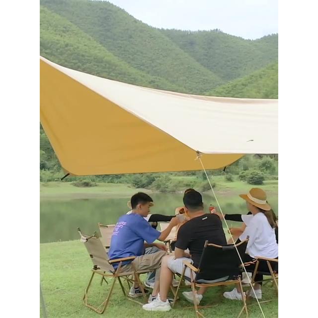 送料無料 タープテント 400*292cm テントシート uvカット キャンプ テント アウトドア 収納バック付き 防水 サンシェード 簡易 日よけ 紫外線カット_9