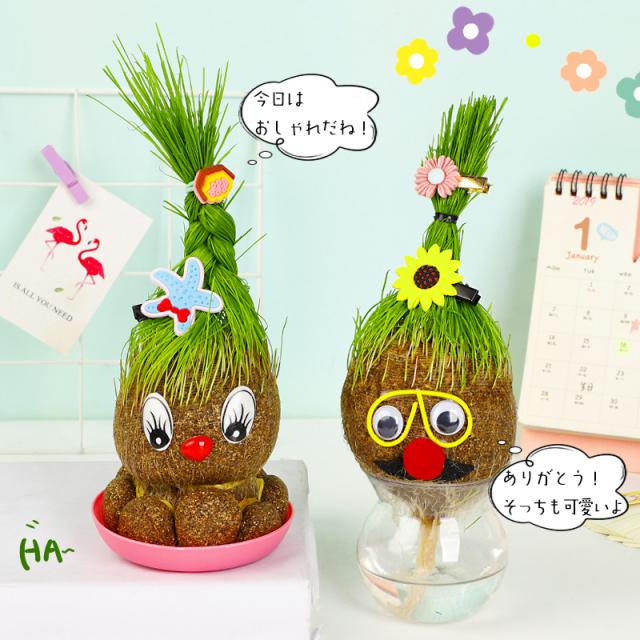 ☆新品発売☆グラスヘッドドール鉢植え人形 人形鉢植え おもちゃ 