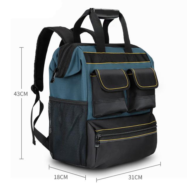 送料無料 ツールバッグ 小物収納 カジュアル 耐久性 工具リュック バックパック リュックサック 背負いやすさ 工具収納 大容量 作業 軽量 リュック バッグ