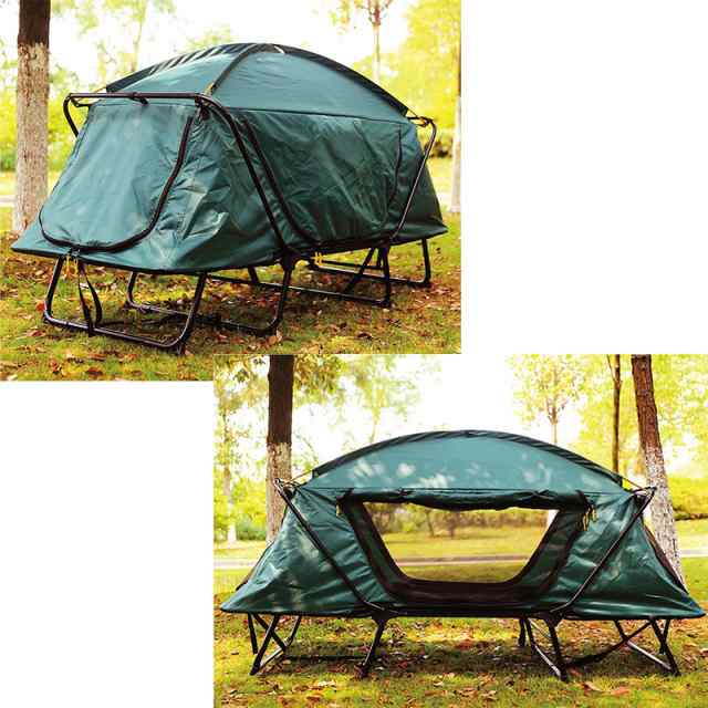 送料無料 高床式テント テントコット 1人用 折り畳み式 テントベッド ...