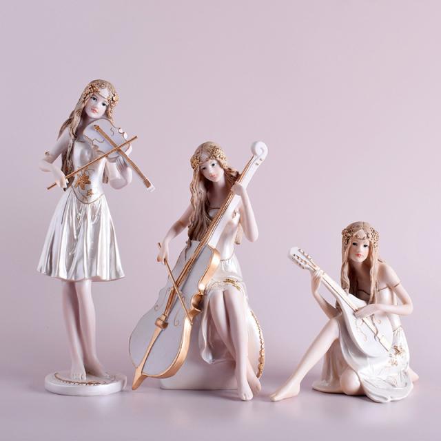 オブジェ ガール ヴァイオリンを弾く女の子 美しい 置物 ヨーロッパ