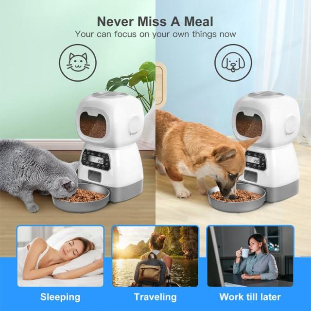 WellToBe多頭飼いに向け キャットフード 自動給餌器 猫 犬用