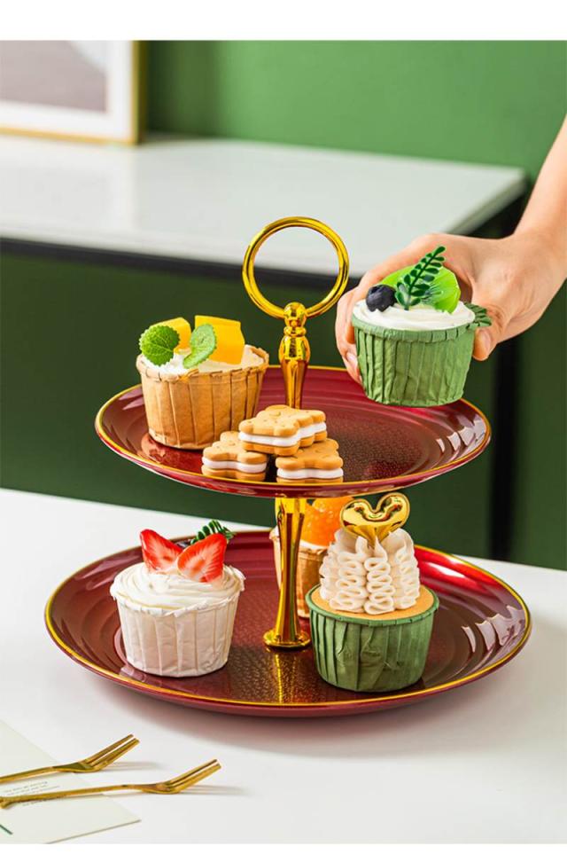 レトロケーキスタンド 【動物】 高級メタルデザートテーブル クリエイティブカップケーキディスプレイスタンド 🎱