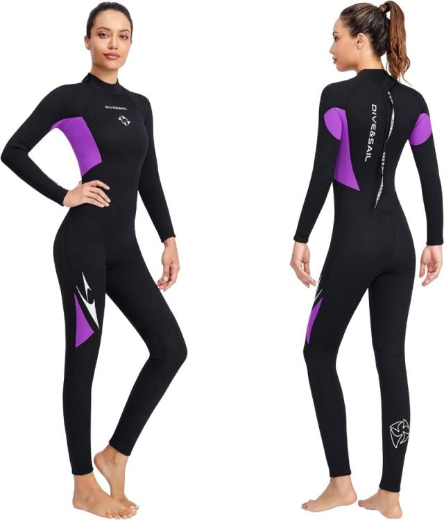 ウェットスーツ 3mm フルスーツ ストレッチ UVカット 保温 ダイビング