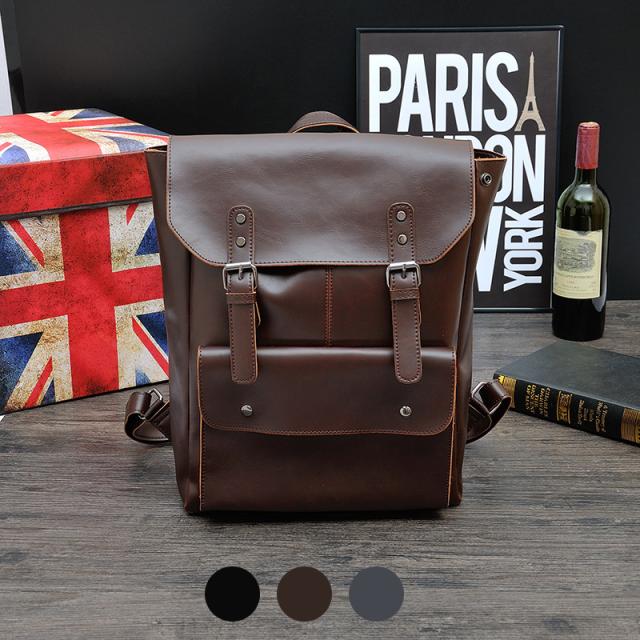 本革 厳選牛革 レザー リュックサック ビジネスリュック 本革リュック ボックス型 メンズ レディース 通勤 旅行 機能性 コスパ 2WAY 本革 6,358円