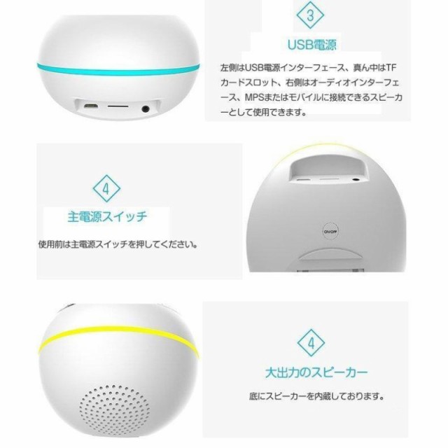 Bluetooth スピーカー 防水 TFカード対応 LEDライト コンパクト