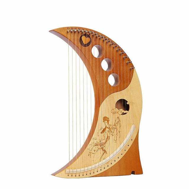 ハープ弦楽器、Lyre Harp 19弦、リラの金属弦、木製竪琴 楽器ライアーハープ 恋人の楽器恋人愛好家子供の子供たち｜au PAY マーケット