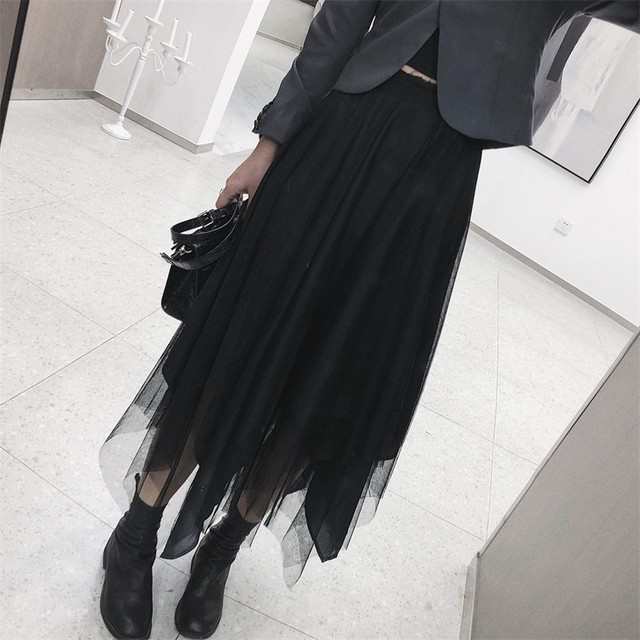 ロング スカート レディース ミモレ かわいい きれいめ シンプル 大人女子 上品 おしゃれ こなれ感 透け感 インスタ イベント キュート ラブリー クール エレガント 存在感 無地 秋 冬 通学 旅行 デート お出かけ 休日 ブラック 個性的 送料無料の通販は