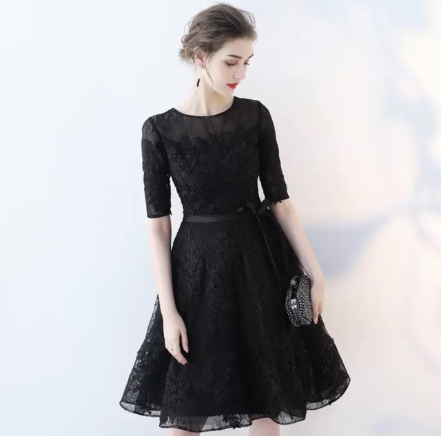 ワンピース ドレス レース 膝丈 レディース トップス フレア 大人可愛い きれいめ エレガント デコルテ 無地 ガーリー 10代 20代 学生 Aライン 着回し 小さい ゆったり デート ホワイト ブラック ネイビー グレー レッド 春 個性的 送料無料の通販は 8,780円