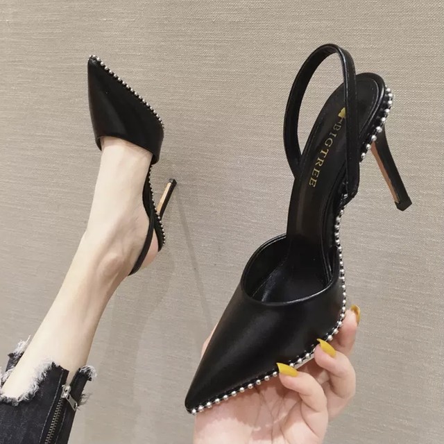 パンプス レディース ピンヒール 9cm マット バックストラップ 合皮 スエード大人可愛い きれいめ 大人女子 エレガント 無地 春 夏 秋 ガーリー 韓国系 お出かけ きれいめカジュアル 着回し 黒 赤 ベージュ ポインテッドトゥ 送料無料 個性的の通販は 5,280円