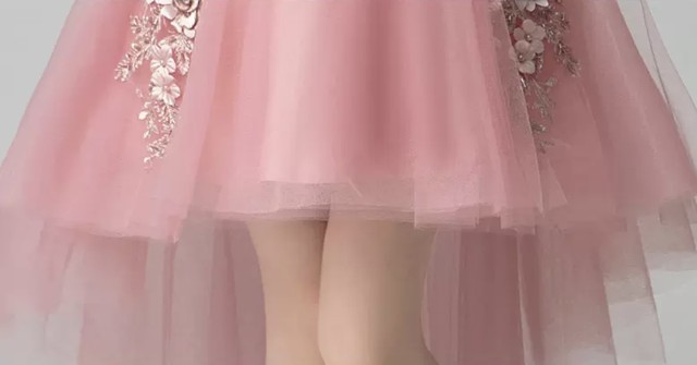 キッズ ドレス ワンピース 3色 グレー レッド ピンク 子供服 アシメ チュールドレス オフショルダー 可愛い ガーリー エレガント ラブリー キュート 華やか フェミニン 花 刺繍 発表会 衣装 大きいサイズ 女の子 送料無料の通販は