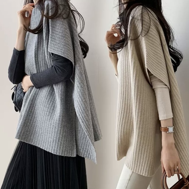 ニット スリット トップス レディース リブニット ハイネック 無地 シンプル レイヤード 半袖 ゆったり ゆる こなれ感 抜け感 体型カバー 大人女子 シック おしゃれ フェミニン エレガント ナチュラル デイリー お出かけ 通勤 秋 冬 送料無料の通販は 5,280円