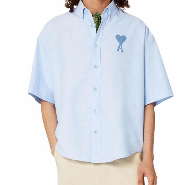 Amiparis アミパリス 半袖シャツ Tシャツ 男女兼用 無地 カジュアル 