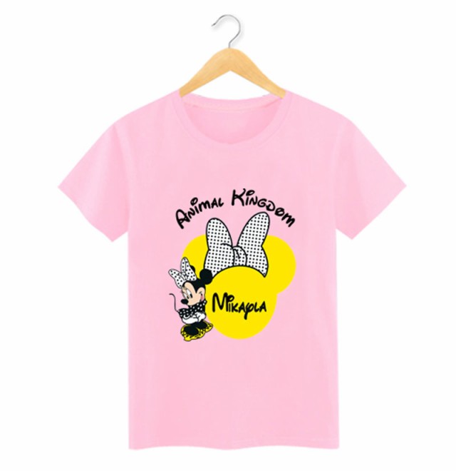 ディズニー キャラTシャツ ミッキーマウス ミニーちゃん ミニーマウス Ｔ-shirt 半袖Tシャツ Disney トップス お姉妹 お友達 お揃い  カジ