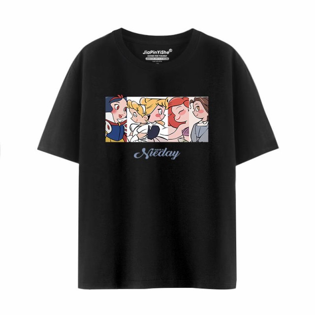 ディズニー キャラTシャツ Tee プリンセス 白雪姫 シンデレラ アリエル ベル プリントtシャツ Ｔ-shirt 半袖Tシャツ Disney  オーバーサイズ トップス お姉妹 お友達 お揃い カジュアル おしゃれ 可愛い 人気 夏新作 パーク お出かけの通販はau PAY マーケット -  FR-TOKYO ...