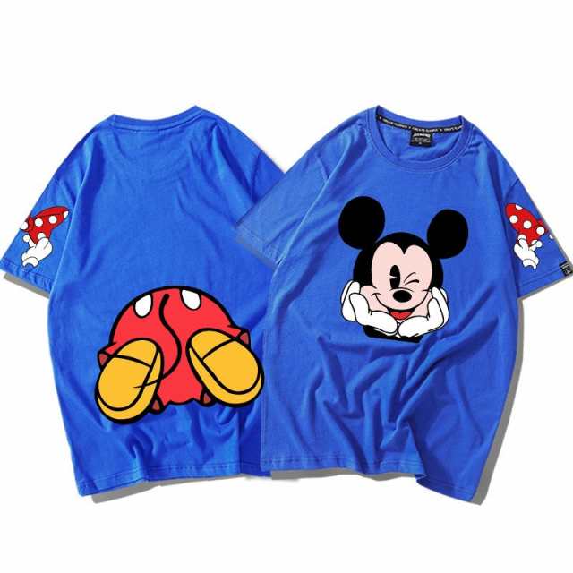 7色 ディズニー 半袖Tシャツ Tee ミッキーマウス ミニーマウス