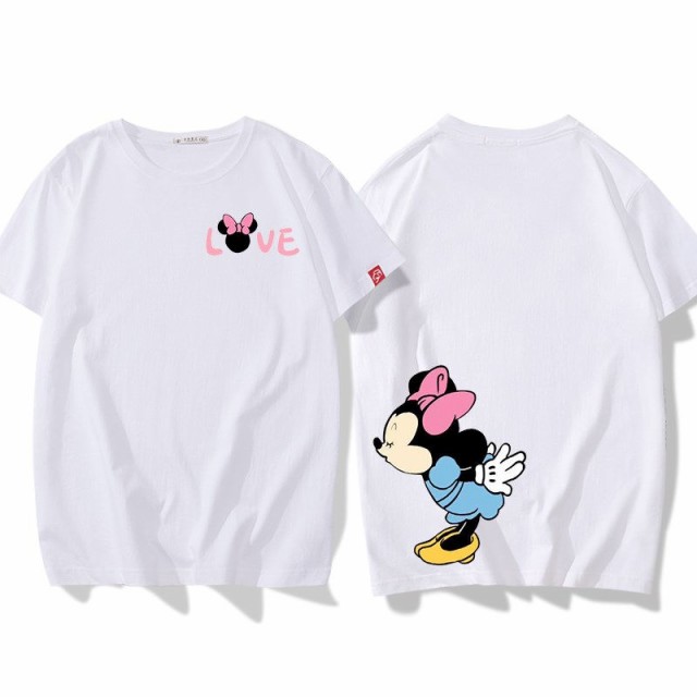 6色 ディズニー 半袖Tシャツ 綿100％ ミッキーマウス ミニー