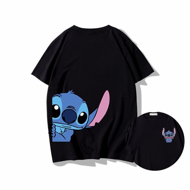 6色 ディズニー 半袖Tシャツ Tee スティッチ エンジェル Stitch