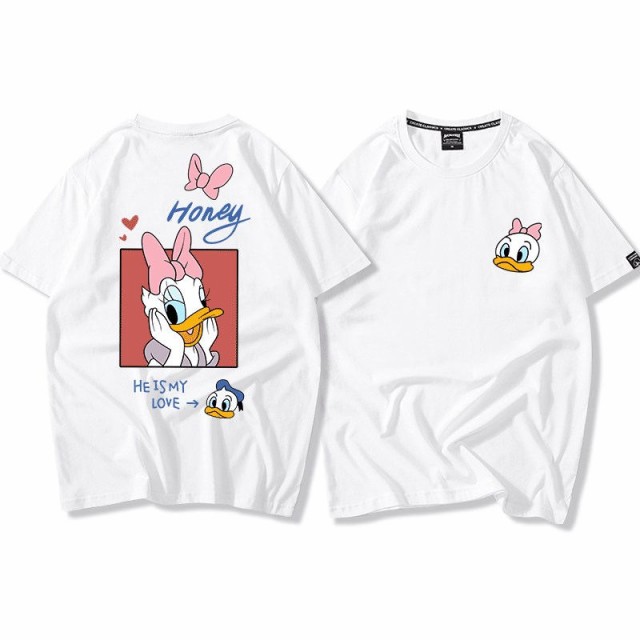 ディズニー 半袖Tシャツ Tee ドナルドダック デイジーダック プリントt