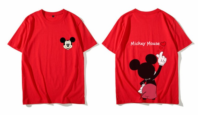 7色○2タイプ ディズニー 半袖Tシャツ 綿100％ ミッキーマウス