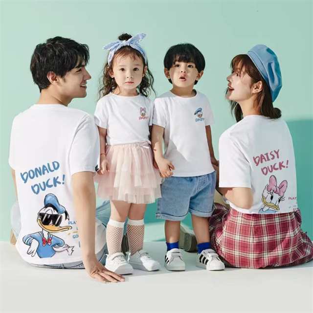 ディズニー ドナルドダック デイジーダック 綿100％ コットンtシャツ