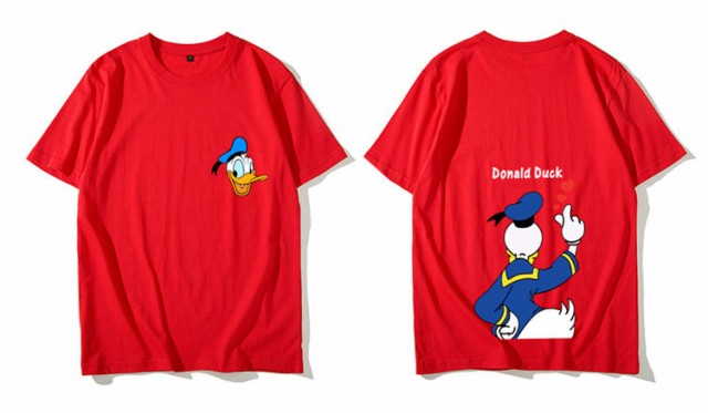 7色○2タイプ ディズニー 半袖Tシャツ 綿100％ ドナルドダック