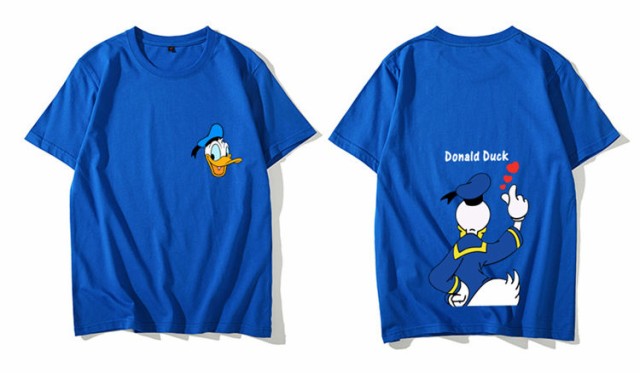 7色○2タイプ ディズニー 半袖Tシャツ 綿100％ ドナルドダック 