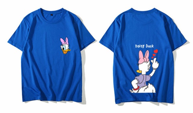 7色●2タイプ ディズニー 半袖Tシャツ 綿100％ ドナルドダック デイジーダック コットンtシャツ　Ｔ-shirt 大きいサイズ トップス  ペアル｜au PAY マーケット