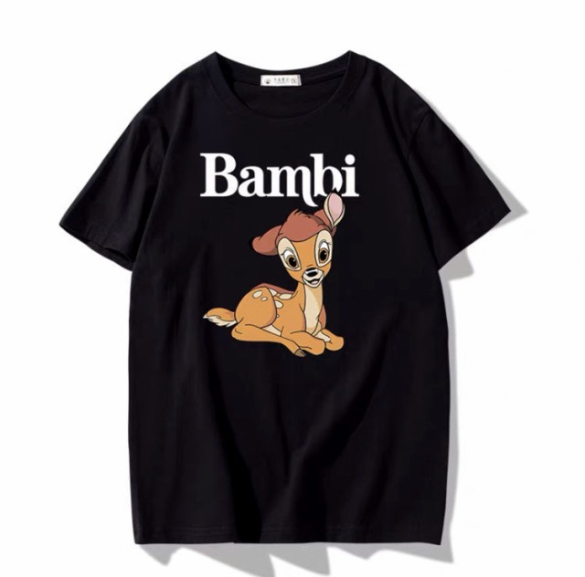 全7色 ディズニー Bambi バンビ コットンTシャツ 綿100％ 半袖Tシャツ