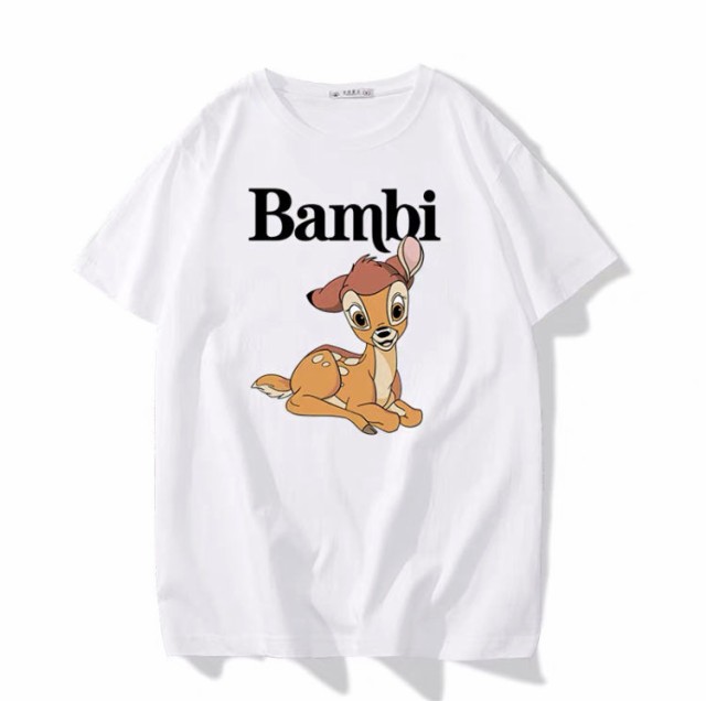 全7色 ディズニー Bambi バンビ コットンTシャツ 綿100％ 半袖Tシャツ