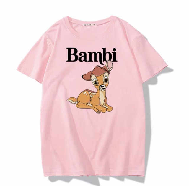 全7色 ディズニー Bambi バンビ コットンTシャツ 綿100％ 半袖Tシャツ