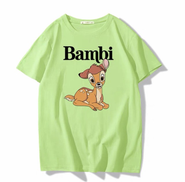 全7色 ディズニー Bambi バンビ コットンTシャツ 綿100％ 半袖Tシャツ