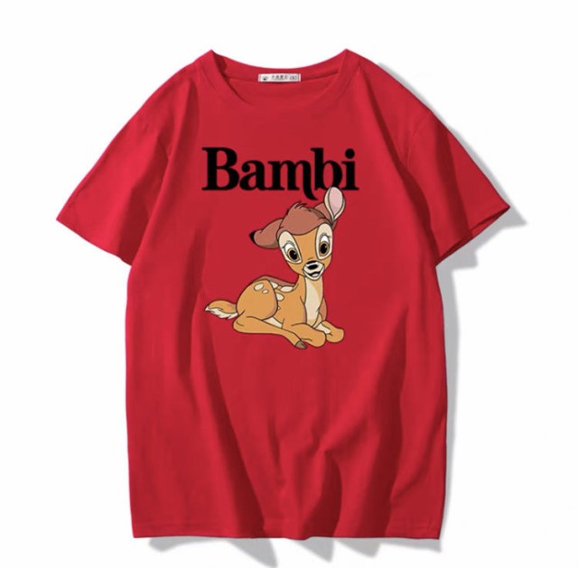 全7色 ディズニー Bambi バンビ コットンTシャツ 綿100％ 半袖Tシャツ