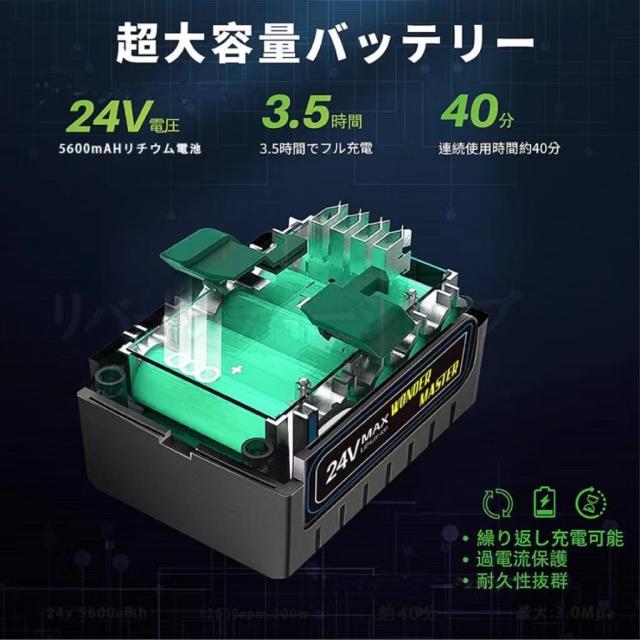 高圧洗浄機 コードレス 充電式 高圧洗浄機 3.6MPa 24Vマキタバッテリー 併用 高圧洗浄 バケツ タンク コンパクト ハンディ 家庭用 洗車 掃除 外壁掃除 大掃除