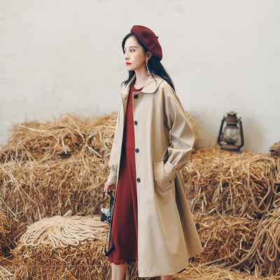 コート アウター ジャケット ミドル丈 袖あり 長袖 襟付き 大人可愛い きれいめ シンプル カジュアル 上品 おしゃれ かっこいい 無地 春 秋 20代 30代 40代  通勤 通学 お出かけ 着回し 普段使い S M L ブラック アプリコットの通販は 7,580円