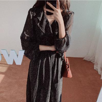 ワンピース レディース  ドット ロングフレア ロング ロング丈 フレア 半袖 ボリューム袖 パフスリーブ カジュアル きれいめ上品 お洒落 おしゃれ 大人 こなれ感 モード系 オルチャン 韓国 ファッション オシャレ ママ お出かけ 女子会 デート 体系カバー 休日 普段使い 10代の通販は