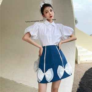 スカート レディース リボン ミニスカート デニムスカート ミニ ミニ丈 ショート 膝上 細身 台形 ハイウエスト デニム かわいい シンプル カジュアル おしゃれ お洒落 かっこいい 大人可愛い こなれ感 ラフ ラブリー キュート ガーリー 無地 夏 2021 20代 30代 女性用 ママの通販は