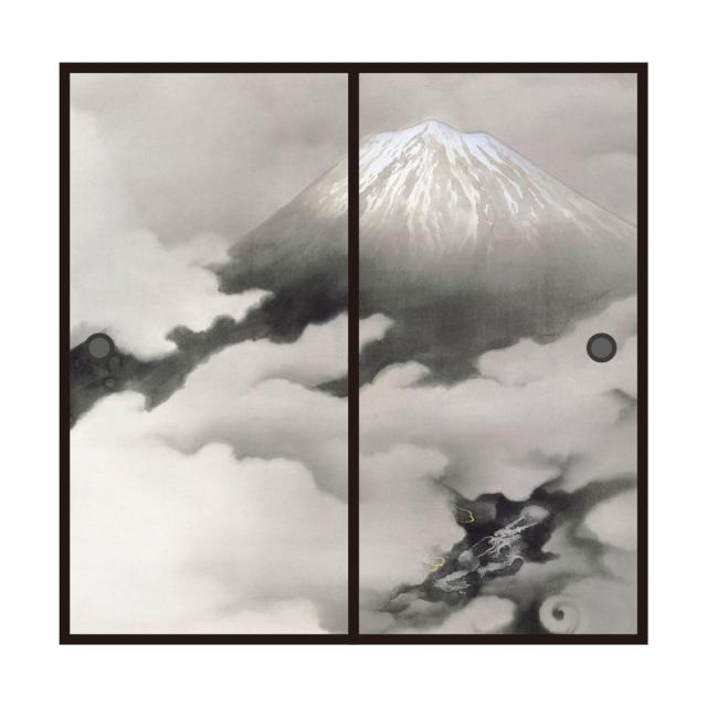 龍画　襖紙龍画　襖紙　86x94cm ふすま紙 日本の名画 襖紙 あやかし 龍の章 横山大観 龍躍る
