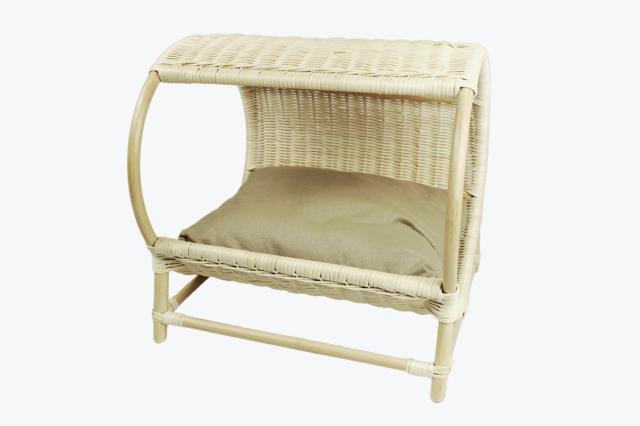 ペット用ベッド ラタントンネルベッド ナチュラル 猫用 推奨体重〜7kgまで 45×40×44cm