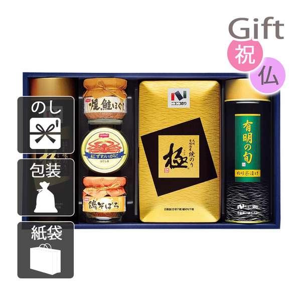お盆 初盆 新盆 味付け海苔 ニコニコのり 焼のり･味のり･茶漬け･カニ缶･瓶詰詰合せ お盆 初盆 新盆
