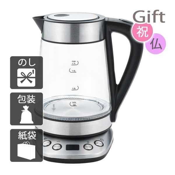 お盆 初盆 新盆 電気ケトル サスティア 温度調整ガラス電気ケトル1.7L お盆 初盆 新盆 お供 2025 送料無料