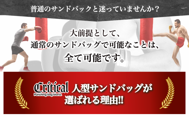 Critical 人型サンドバッグ サンドバッグ 人型 自立型 自宅用 【日本