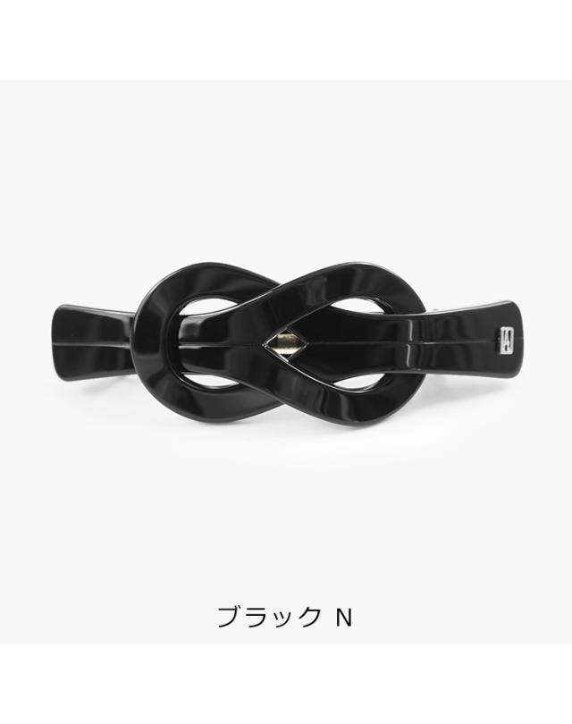 アレクサンドル ドゥ パリ バレッタ ヘアバレッタ 髪留め ヘアアクセサリー デザイン べっ甲風 アレクサンドルドゥパリ ギフト プレゼント 女性 オシャレ Alexandredeparis Basic Classique Barrette Noeud Ajoure 8cm AA8-1665-02 送料無料_1