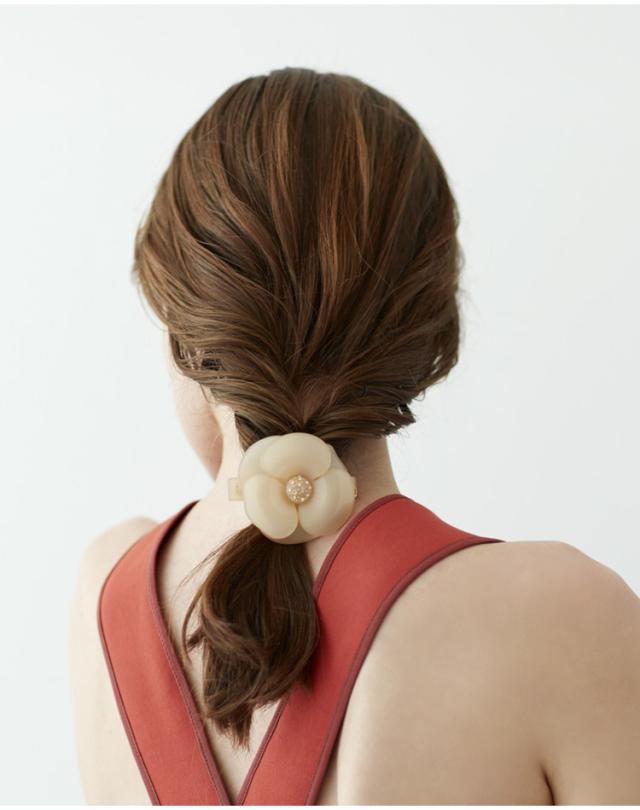 アレクサンドル ドゥ パリ バレッタ おしゃれ ハーフアップ 髪留め 花 ヘアアクセサリー 上品 ブランド カメリア パステル アレクサンドルドゥパリ ALEXANDRE DE PARIS BURRETTE CAMELIA PASTEL [6cm] AA6-1935-29 送料無料_4