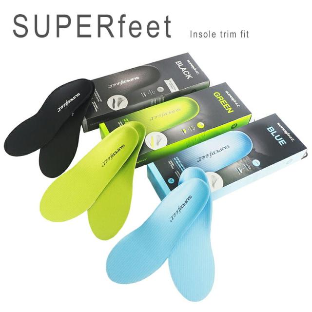 スーパーフィート インソール グリーン ブルー ブラック トリムフィット シューズ アウトドア ランニング ウォーキング スニーカー アーの